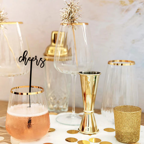 Vietri Francesca Gold Water Glass