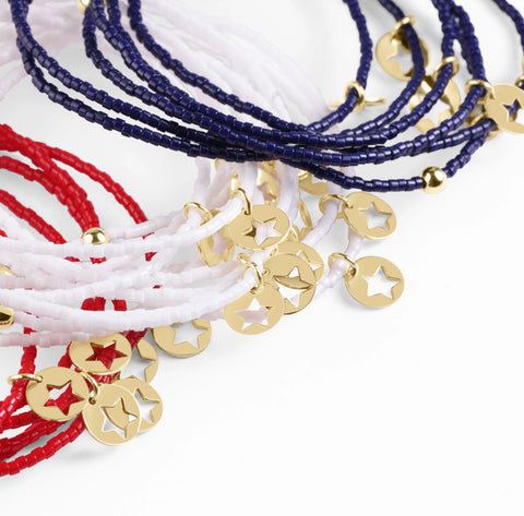 enewton hope classic bracelet - navy - star small gold disc