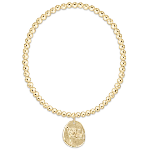 enewton classic gold 3mm bracelet - inspire america gold disc