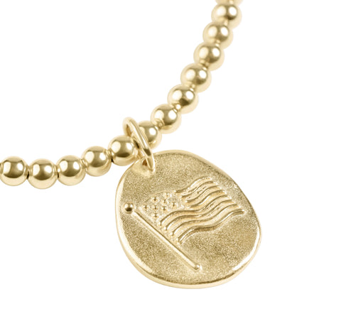 enewton classic gold 3mm bracelet - inspire america gold disc