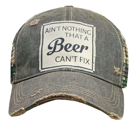 Vintage Trucker Baseball Hat “Ain’t Nothing That A Beer Can’t Fix”