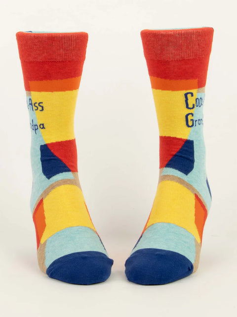 Blue Q Cool-Ass Grandpa Men’s Crew Socks