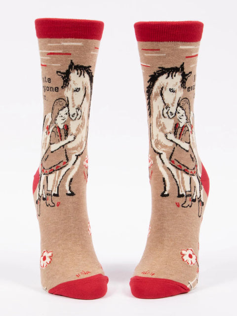 Blue Q I Hate Everyone Too Women’s Crew Socks