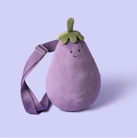 JELLYCAT AMUSEABLE EGGPLANT BUM BAG
