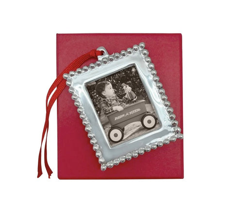 Mariposa Beaded Photo Ornament