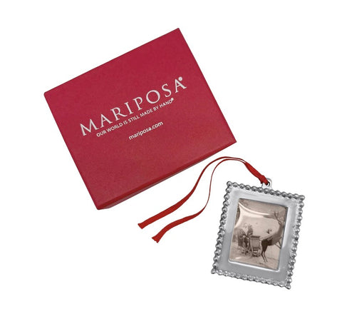 Mariposa Beaded Photo Ornament