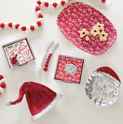 Mariposa Happy Santa Napkin Weight