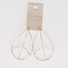 Leslie Curtis Lilah Gold Peace Sign Earrings