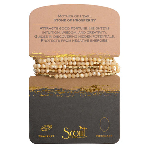 Scout Stone Wrap Mother of Pearl/Gold - Stone of Prosperity