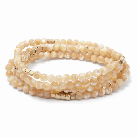 Scout Stone Wrap Mother of Pearl/Gold - Stone of Prosperity
