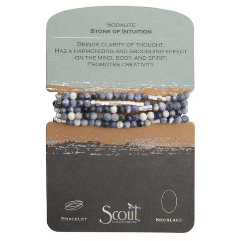 Scout Stone Wrap Sodalite/Silver - Stone of Intuition