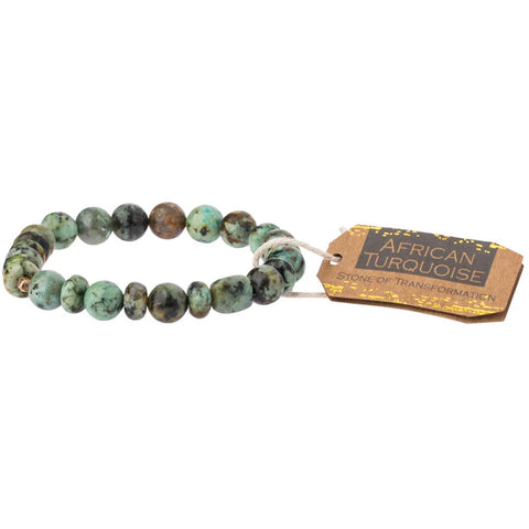 Scout Stone Stack Bracelet African Turquoise - Stone of Transformation