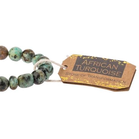 Scout Stone Stack Bracelet African Turquoise - Stone of Transformation
