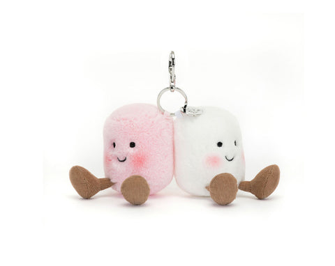 JELLYCAT AMUSEABLE PAIR OF MARSHMALLOWS BAG CHARM