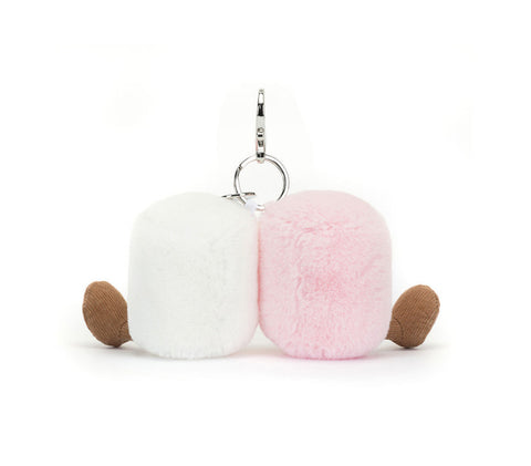 JELLYCAT AMUSEABLE PAIR OF MARSHMALLOWS BAG CHARM