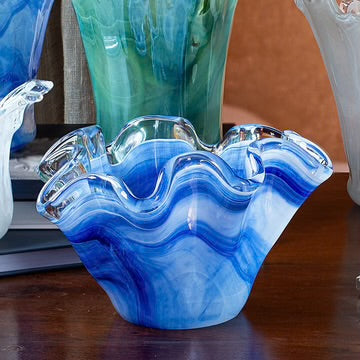 Vietri Onda Glass Petite Ruffled Bowl - Thumbnail 2