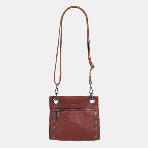 Hammitt Tony Small Baroque Brown/Gunmetal Leather Crossbody