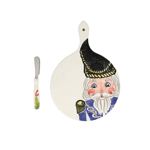 Vietri Nutcrackers Small Cheese Board with Spreader