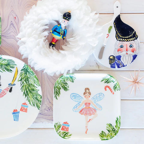 Vietri Nutcrackers Small Cheese Board with Spreader