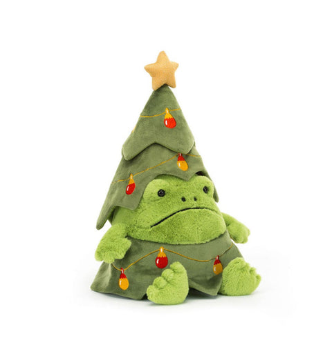 JELLYCAT CHRISTMAS TREE RICKY RAIN FROG