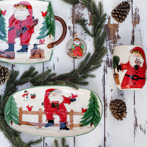 Vietri Old St. Nick Small Vase