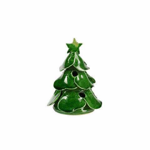 Vietri Foresta Green Mini Scalloped Tree