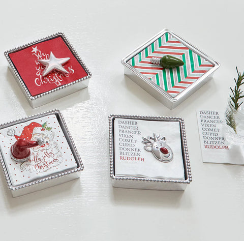 Mariposa Red Santa Hat Napkin Weight