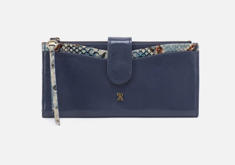 Hobo MAX Continental Wallet Blue Stone 
