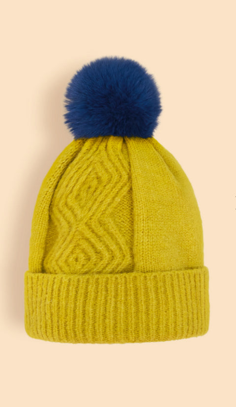Powder Ingrid Bobble Hat - Chartreuse