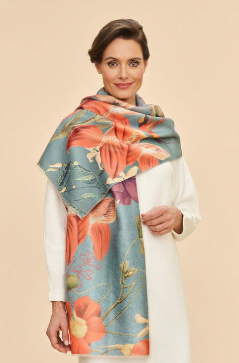 Powder Luxurious Hummingbird at Dusk Scarf