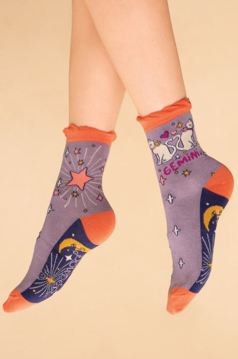 Powder Gemini Zodiac Ankle Socks