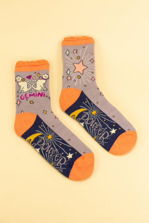 Powder Gemini Zodiac Ankle Socks