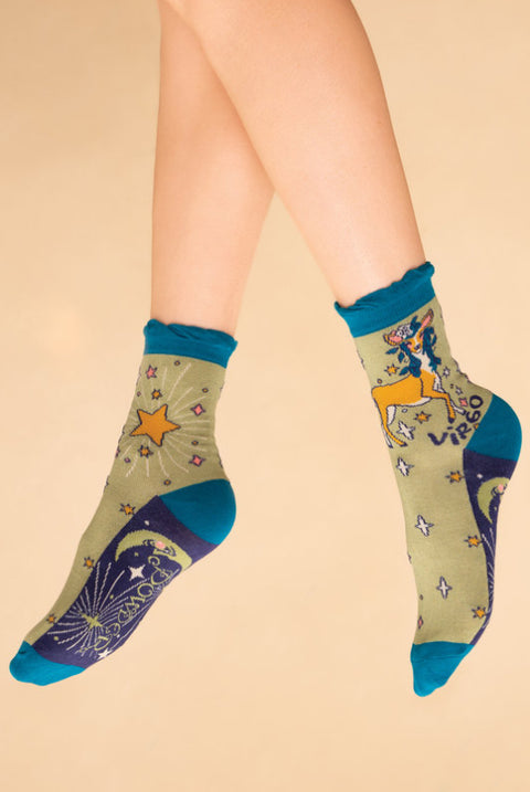 Powder Virgo Zodiac Ankle Socks