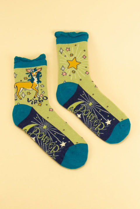 Powder Virgo Zodiac Ankle Socks
