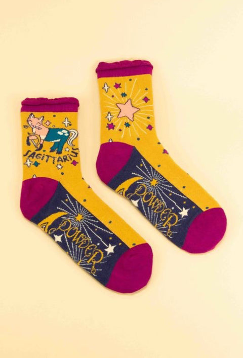 Powder Sagittarius Zodiac Ankle Socks