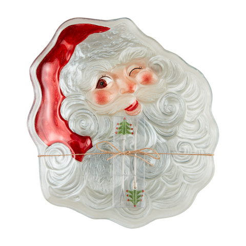 Mudpie Santa Plate & Pick Set