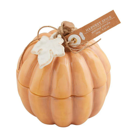Mudpie Orange Ceramic Pumpkin Candle