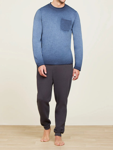 Barefoot Dream Malibu Collection Men’s Triblend Pocket Tee Mineral Indigo 