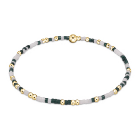 enewton gameday hope unwritten bead bracelet - dark green and white