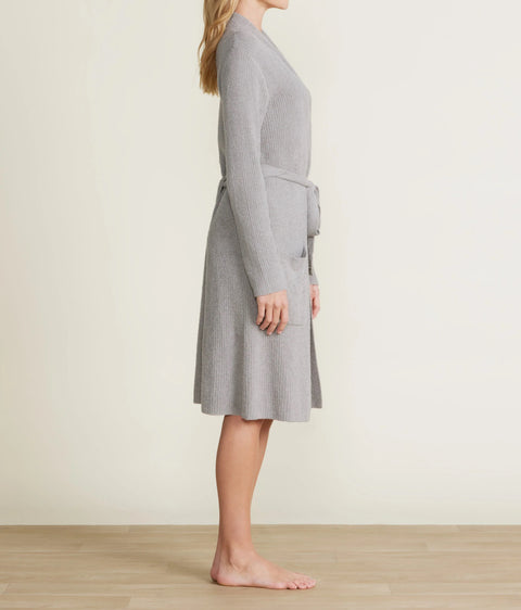 Barefoot Dreams CozyChic® Lite Ribbed Robe Dove Gray