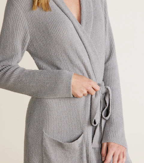 Barefoot Dreams CozyChic® Lite Ribbed Robe Dove Gray