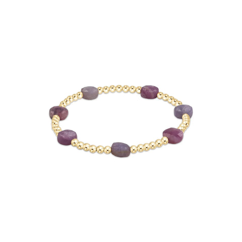 enewton admire gold 3mm bead bracelet - ruby