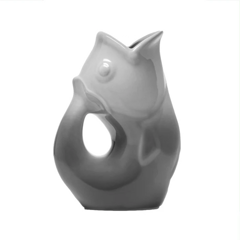 GurglePot Gurgling Fish Water Pitcher Ombré Grey