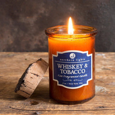 Northern Lights Whiskey & Tobacco Jar Candle