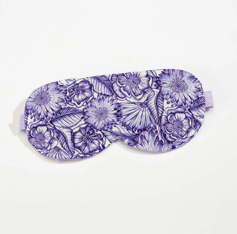 Sonoma Lavender Sleep Mask in Purple Bouquet Satin