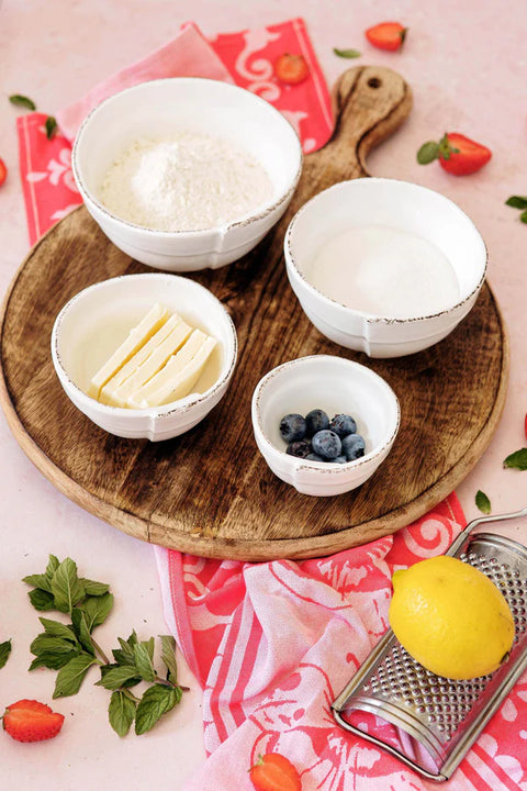 Vietri Lastra White Assorted Prepping Bowls - Set of 4
