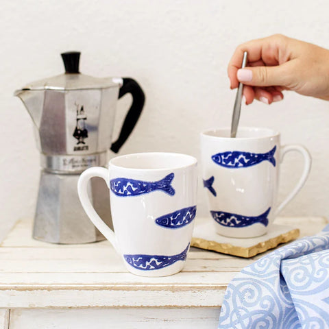 Vietri Santorini Minnows Mug