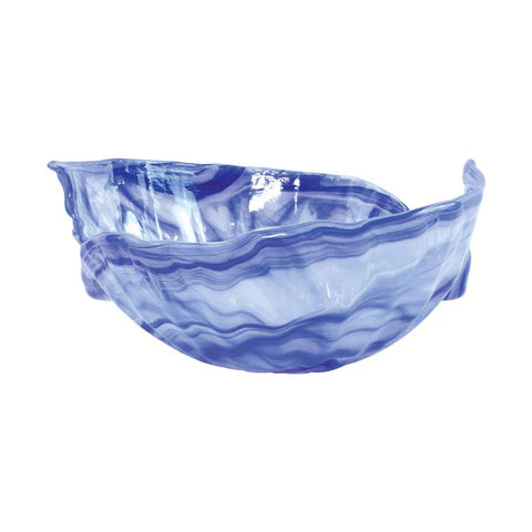 NEW Vietri Onda Glass Cobalt Round Bowl