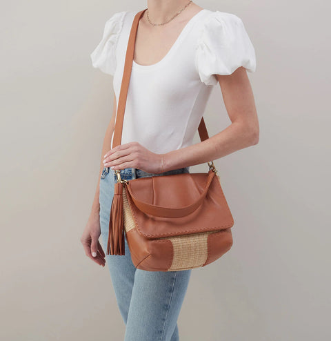 NEW Hobo HARLEY Convertible Shoulder Bag - Natural Straw