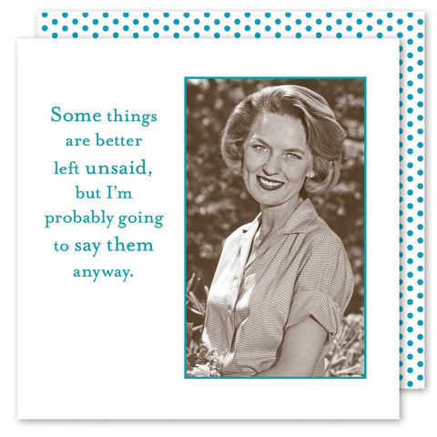 Shannon Martin Design Better Left Unsaid Beverage Napkins